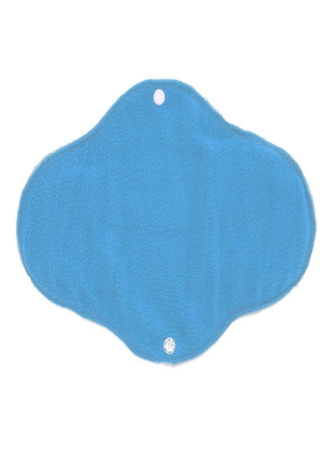 CareDone Reusable Cloth Period Pads for Heavy Flow Leakproof Overnight Protects,Large Sanitary Pads Set with Wings for Women,Washable Cloth Panty Liners Period Pads. (Pack Of 2 (Blue)) - Image 4